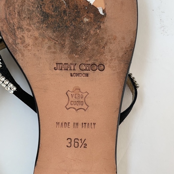 Jimmy Choo Black and Silver Flats - Picture 7 of 7